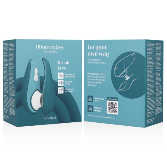 Stimulator clitoridian cu aspirație Liberty 2 din ABS, albastru