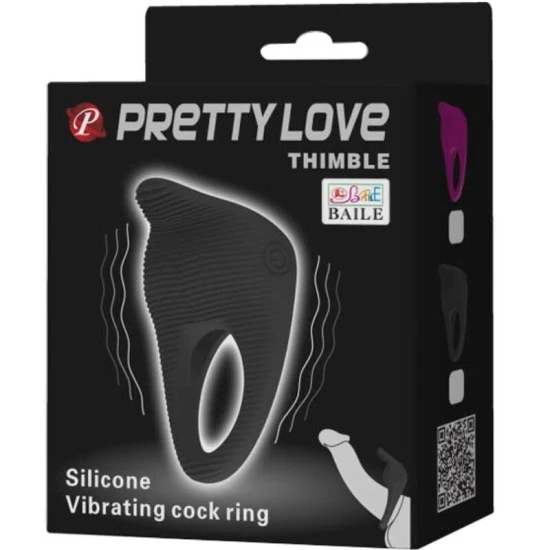 Inel vibrator tip degetar, Negru