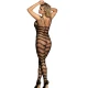 SUBBLIME - Body tip fishnet cu decupaj pe zona inghinală și bretele pe umeri, Negru, One Size