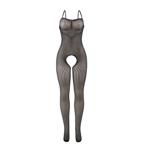 SUBBLIME - Body cu plasă elastică tip fishnet, Negru, one size