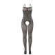 SUBBLIME - Body cu plasă elastică tip fishnet, Negru, one size