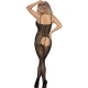 SUBBLIME - Body cu plasă elastică tip fishnet, Negru, one size