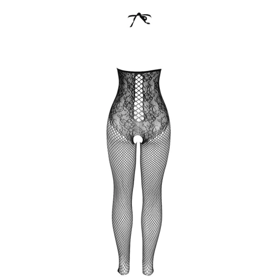 Body tip pește din plasă, decolteu deschis, cu bretele negre, One Size