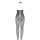 Body tip pește din plasă, decolteu deschis, cu bretele negre, One Size