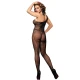 Sublime - Body cu un umăr, fishnet, cu diamante, Negru, One Size