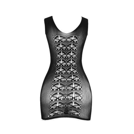 SUBBLIME - Rochie tip body scurtă elastică din plasă, Negru, One Size