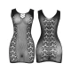 SUBBLIME - Rochie tip body scurtă elastică din plasă, Negru, One Size