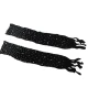 SUBBLIME - Body tip fishnet cu mănuși și imprimeu cu diamante, Negru, One Size