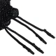 SUBBLIME - Body tip fishnet cu mănuși și imprimeu cu diamante, Negru, One Size