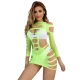 SUBBLIME - Rochie tip pește cu mâneci lungi, verde, one size