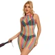 SUBBLIME - Rochie tip fishnet, Rainbow, One Size