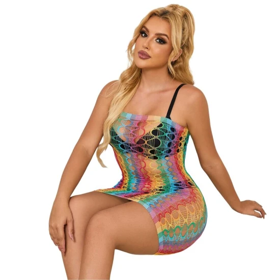 SUBBLIME - Rochie tip pe umeri, curcubeu, One Size