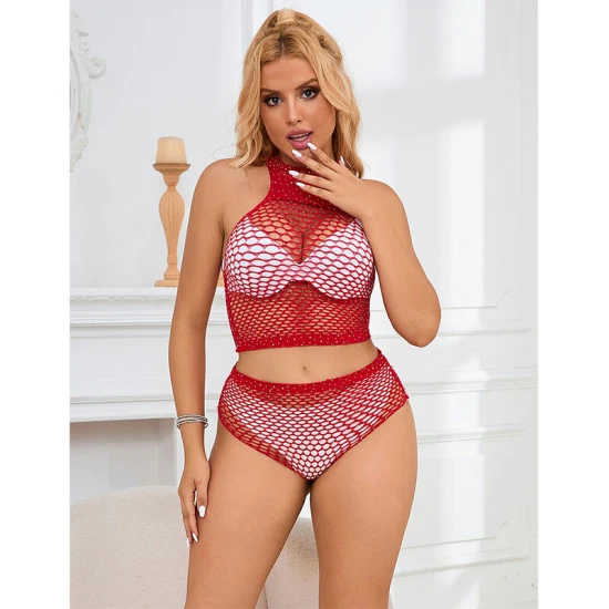 Sublime - Set tip plasă cu diamante Roz, one size