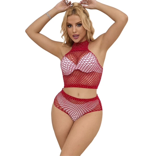 Sublime - Set tip plasă cu diamante Roz, one size