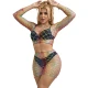 SUBBLIME - Set fishnet 2 piese cu mâneci lungi, curcubeu, one size