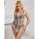 SUBBLIME - Rochie tip pește, fără mâneci, fishnet, Rainbow, One Size