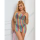 SUBBLIME - Rochie tip pește, fără mâneci, fishnet, Rainbow, One Size
