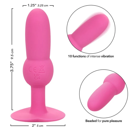 Primul dispozitiv anal cu mărgele, vibrator, Roz