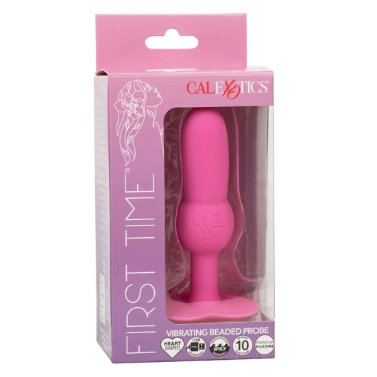 Primul dispozitiv anal cu mărgele, vibrator, Roz