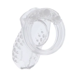Colivie de castitate pentru penis, reglabilă, transparentă