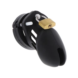 Cușcă pentru penis, Silicon, Negru
