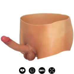 Boxershort Alter Ego - Cu Penis 18 cm, Negru, Mărime L
