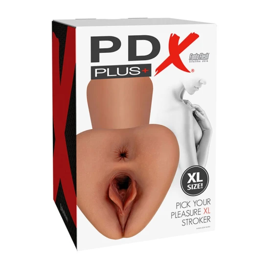 Manșon penis Pick Your Pleasure XL - Textură realistă, Crem, Mărime mare.