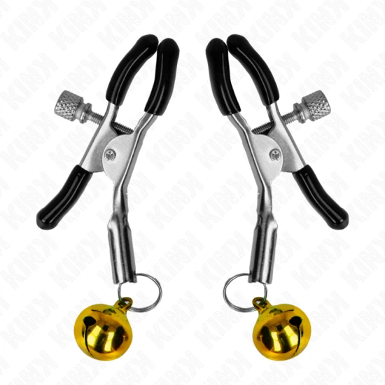 Clamp pentru Sfârcuri cu Clopoțel Auriu de 6 cm