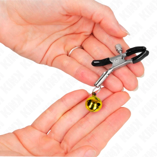 Clamp pentru Sfârcuri cu Clopoțel Auriu de 6 cm