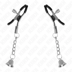 Cleme pentru mameloane tip pandantiv Silver Bell, 6 cm