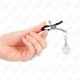 Glass Bead Nipple Clamps, Realist, Argintiu