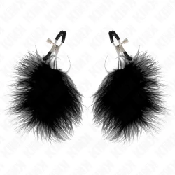 Clești pentru mameloane tip pană, Negru, 7 cm
