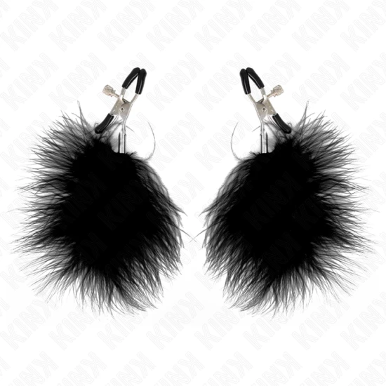 Clești pentru mameloane tip pană, Negru, 7 cm