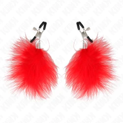 Clești pentru mameloane tip feather, Roșu, 7 cm