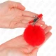Cleste pentru mameloane tip faux fur ball, Roz, 6 cm