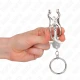 Cleme pentru mameloane, model O-Ring Japanese Clover, argintiu