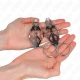 Cleme pentru mameloane, model O-Ring Japanese Clover, argintiu