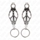 Cleme pentru mameloane, model O-Ring Japanese Clover, argintiu