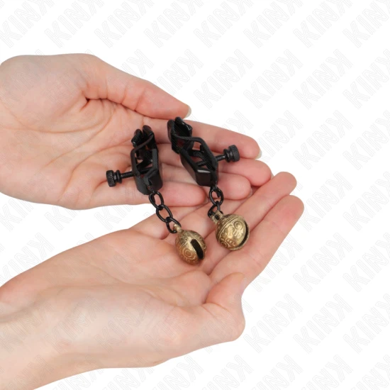 Clame pentru mameloane tip Bell Jaw, Negru, 7 cm