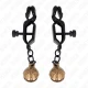 Clame pentru mameloane tip Bell Jaw, Negru, 7 cm
