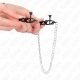 Cleme pentru mameloane tip lanț, Argintiu, 30 cm