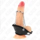 INEL PENIS 4 CM LANT 7 CM METAL CU CUREA DIN PIELE