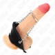 INEL PENIS 4 CM LANT 7 CM METAL CU CUREA DIN PIELE