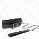 Colier greu cu centură, model 4, reglabil 36,5-50 cm, 65 cm, Negru