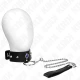 Colier cu lesă 65 cm cu curea, cu diamante albastre, reglabil 36-43 cm x 5 cm