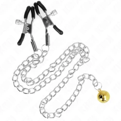 Clești pentru mameloane tip lanț, cu clopoțel, 30 cm