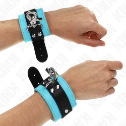 Set cătușe pentru încheieturi, Roz / Albastru, ajustabile 21-28 cm x 5.5 cm