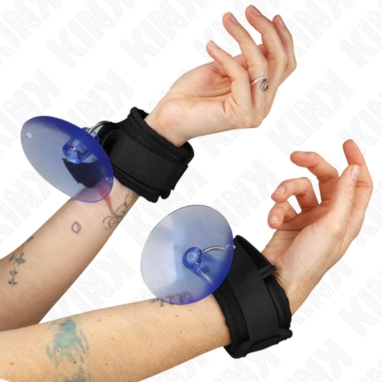 Sistem de fixare la încheieturi tip suction cup, Negru, 29-40 cm x 5 cm