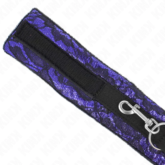 Colier scurt din catifea cu dantelă, Roz, cu curea, 105 cm, cu finisaj din nailon, 44 x 5.5 cm