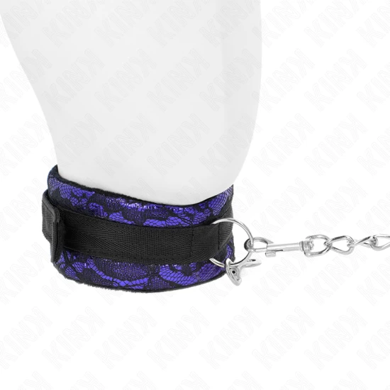 Colier scurt din catifea cu dantelă, Roz, cu curea, 105 cm, cu finisaj din nailon, 44 x 5.5 cm